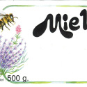 Etiquettes gommées MIEL  FLEUR et /ABEILLE 100p